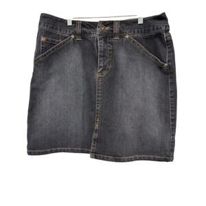 Jeanstar Dark Denim Skirt Knee-high 12 Y2K